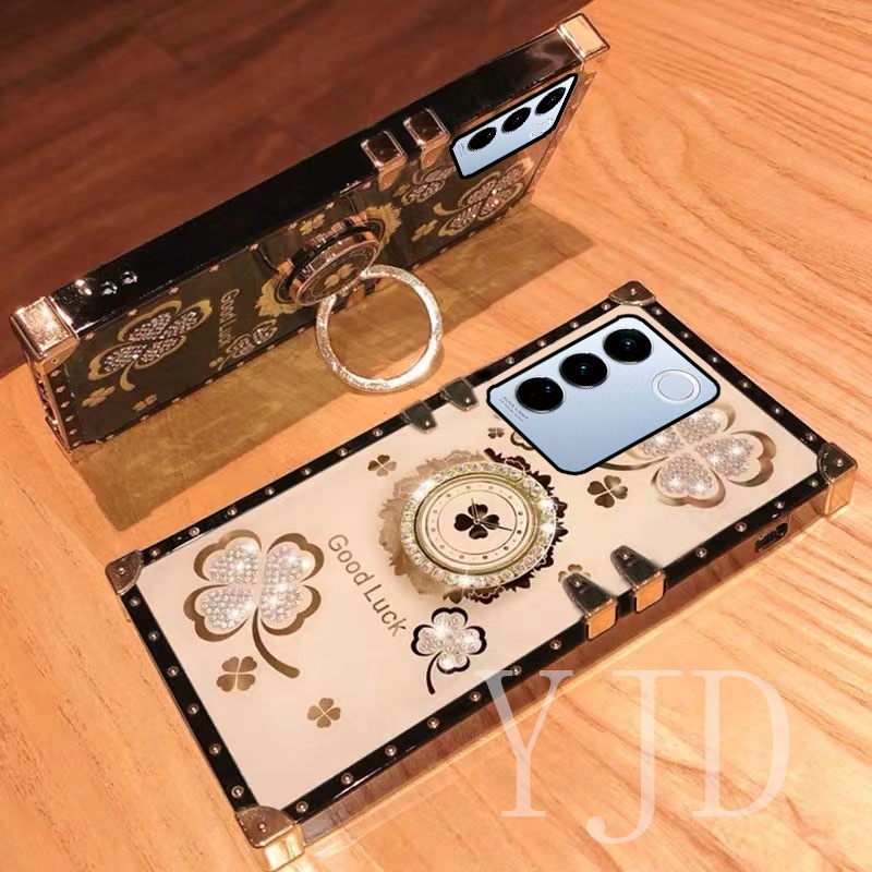 Ốp Điện Thoại Chống Sốc Hình Vuông Cho Vivo V27 Pro V27e