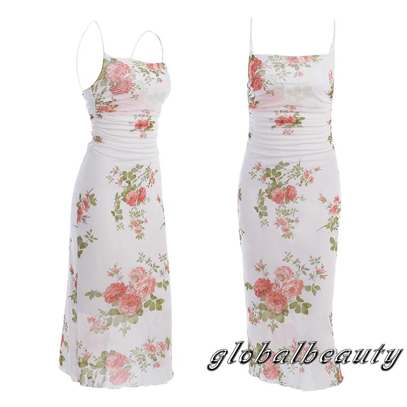 Đầm Body Không Tay Họa Tiết Hoa Thời Trang Mùa Hè Cho Nữ