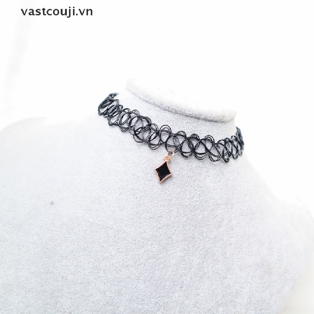 Vòng Cổ Choker Màu Đen Mặt Hình Ngôi Sao Thời Trang Cho Nữ