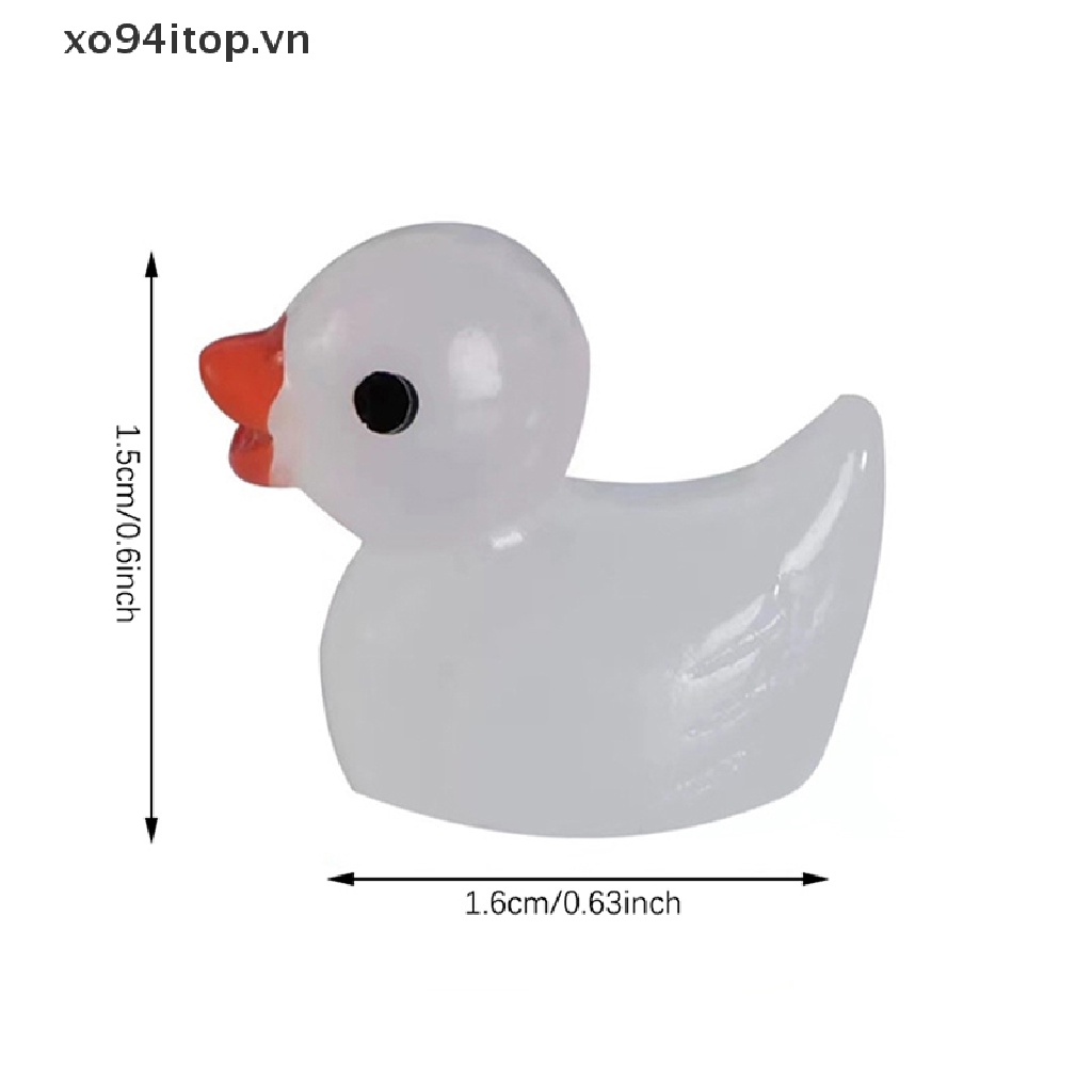 Set 5 Chú Vịt Mini Bằng Nhựa Phát Quang Dùng Để Trang Trí