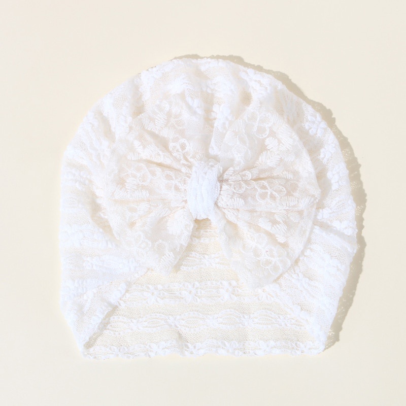 Mũ Beanie Thắt Nơ Màu Trơn Dành Cho Bé