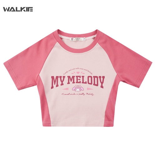 Áo Thun Ngắn Tay In Hoạt Hình Sanrioed My Melody Cinnamoroll Kuromi Spicy Cho Nữ