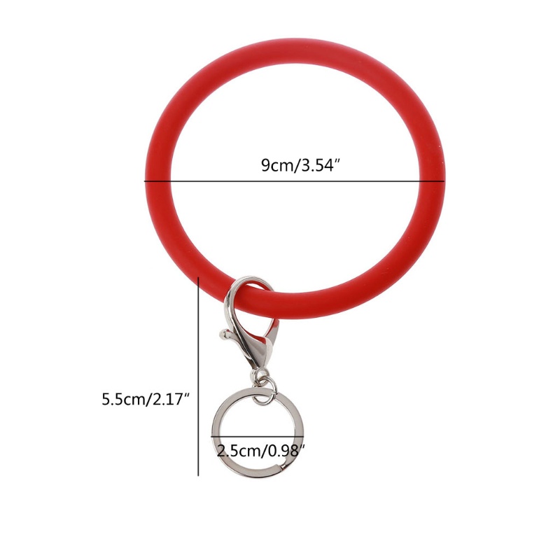 Vòng Đeo Tay Thể Thao Bằng Silicone Kèm Móc Khóa Đơn Giản