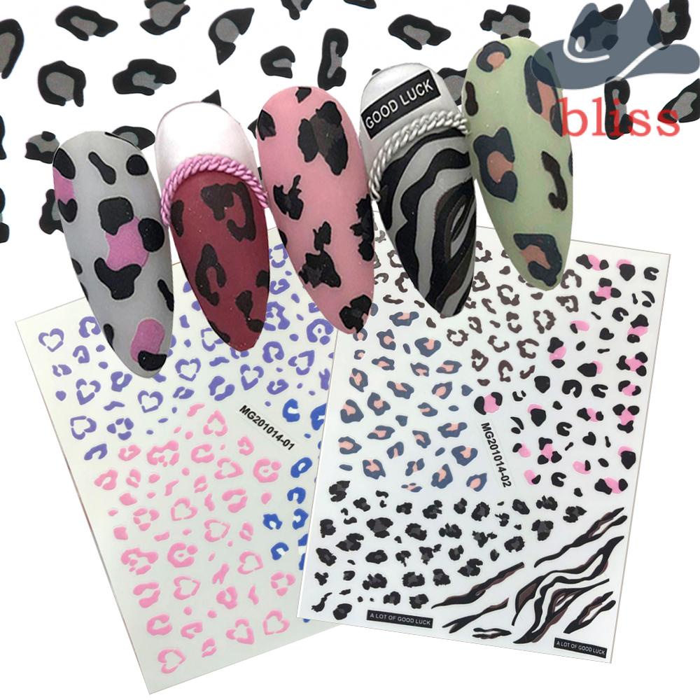 Miếng Dán Trang Trí Móng Tay Họa Tiết Da Báo Độc Đáo DIY