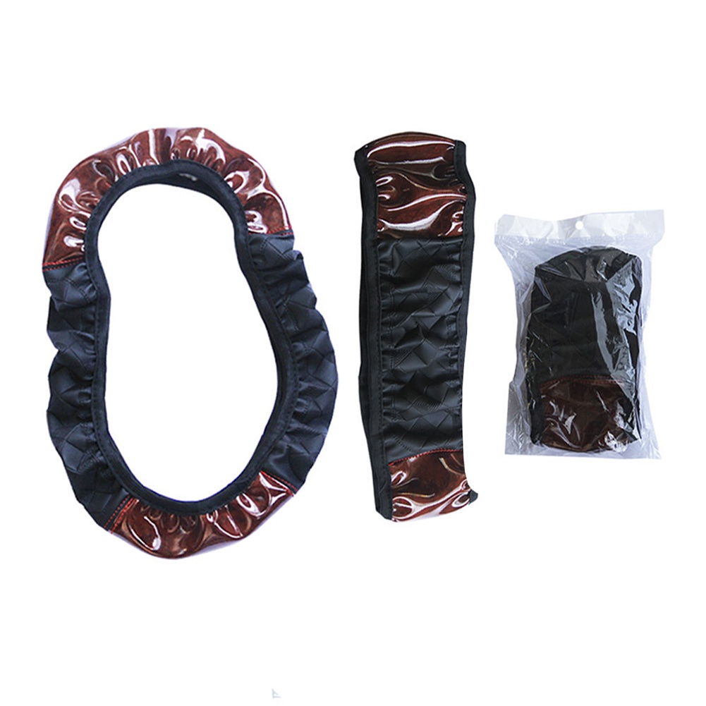 Vỏ Bọc Vô Lăng Xe Hơi Chất Liệu Giả Da Vân Gỗ Đường Kính 14.5-15.5 Inch