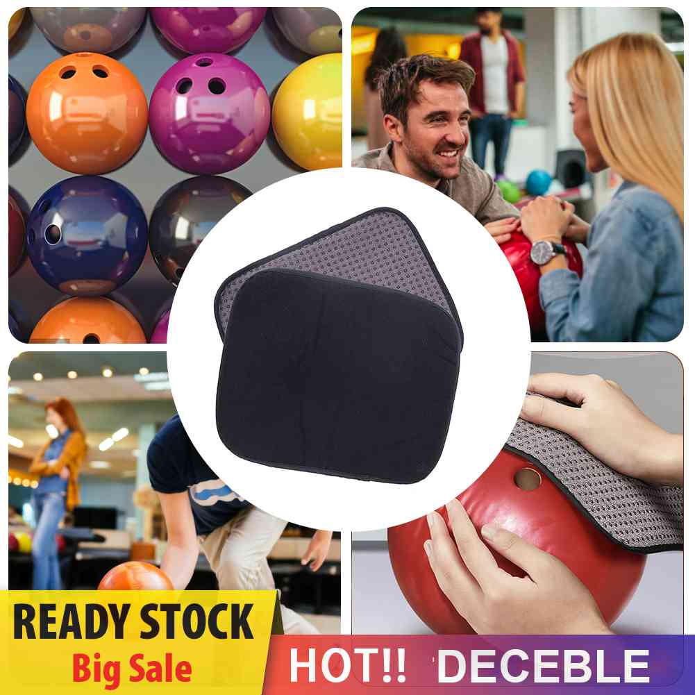 Khăn Lau Bóng Bowling Bằng Sợi Micro Mềm Mại Gọn Nhẹ Màu Đen Tiện Dụng