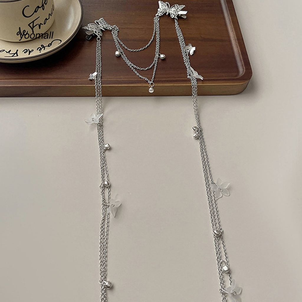 / Yo / Dễ Mặc Chuỗi Hạt Tua Rua Hình Hoa Bướm Cổ Điển Độc Đáo Dùng Trang Trí Tóc Hàng Ngày