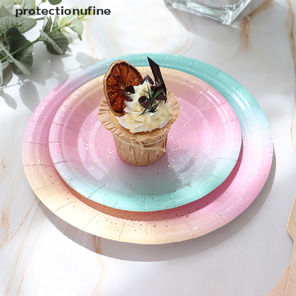 Set 10 Cốc / Đĩa Giấy Dùng Một Lần Trang Trí Tiệc Cưới / Sinh Nhật