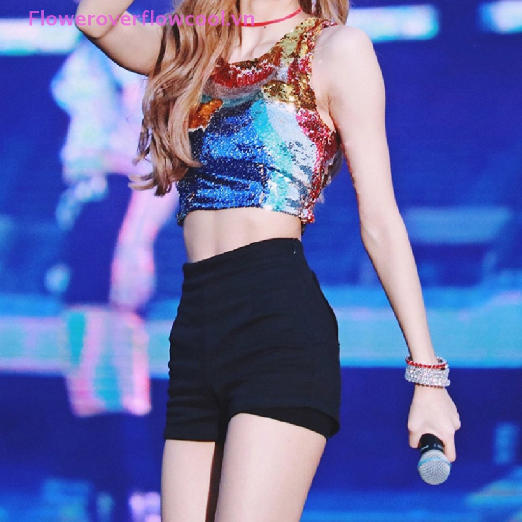 Quần Short Nhảy Jazz Lưng Cao Co Giãn Phong Cách Hàn Quốc Gợi Cảm Dành Cho Nữ