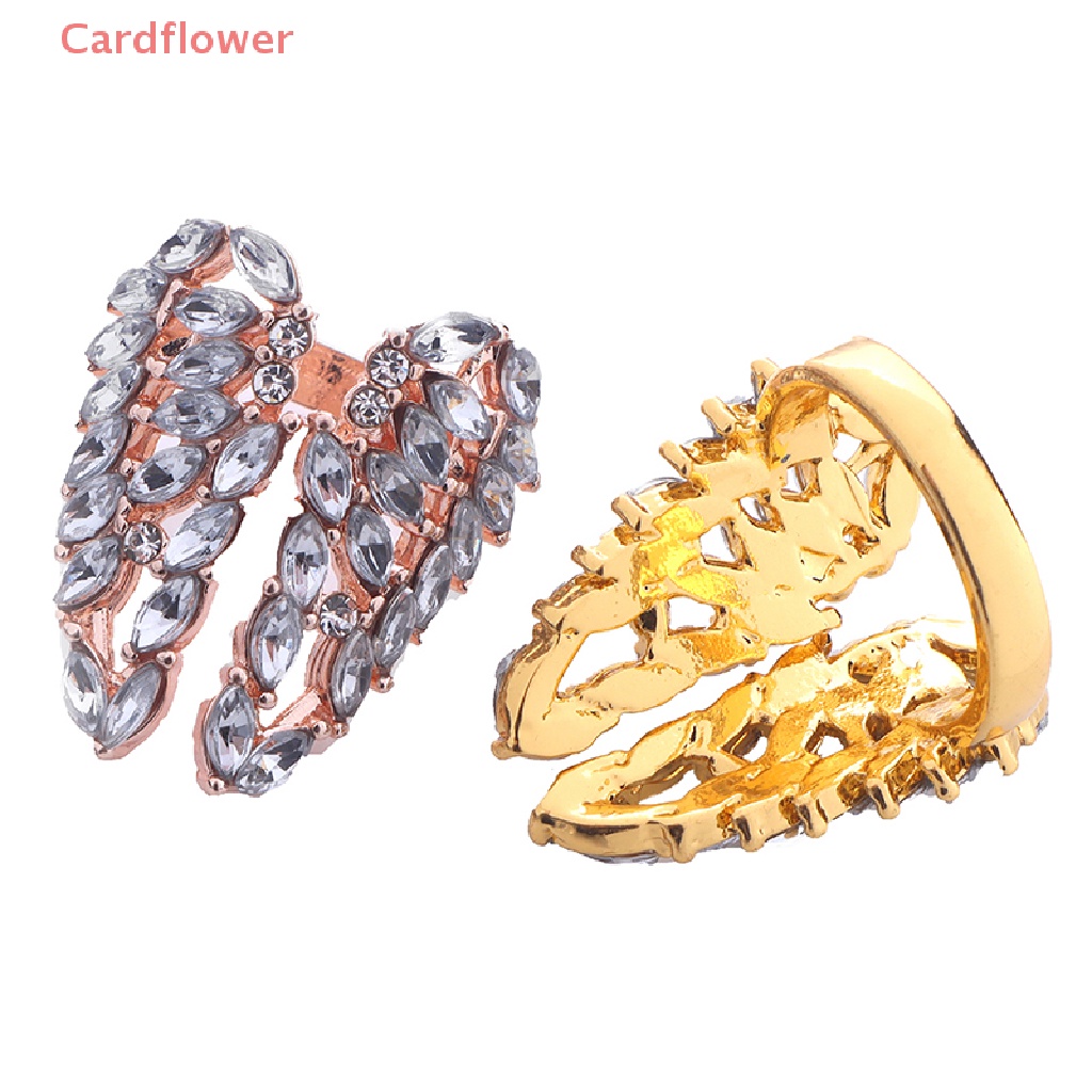 Nhẫn Hở Hình Lông Vũ Có Thể Điều Chỉnh Kích Cỡ Thời Trang < Cardflower > Mới