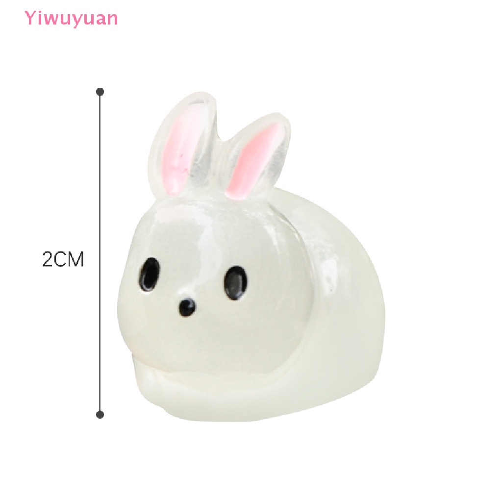 5 Thỏ Trắng Phát Sáng Trang Trí Tiểu Cảnh Mới