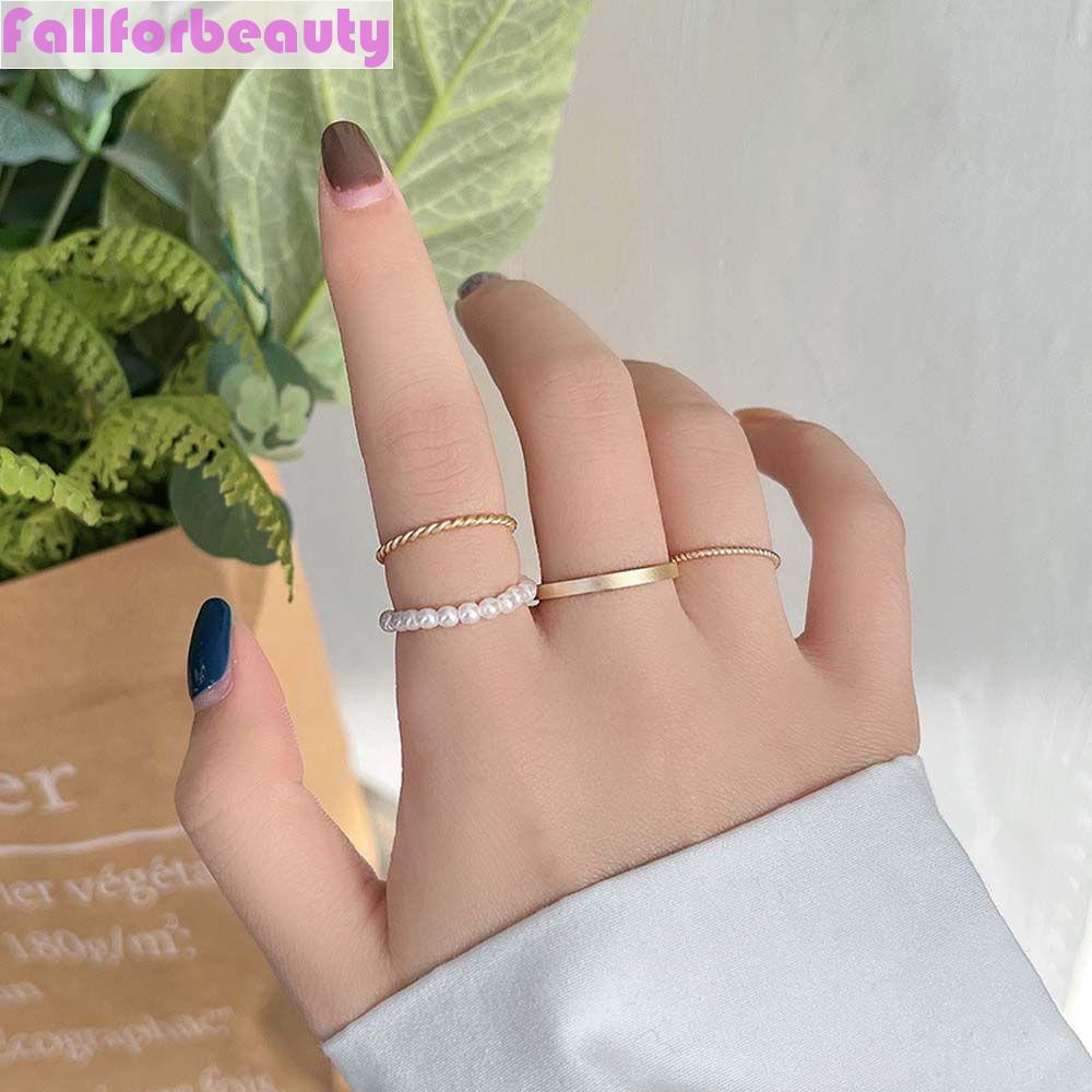 Nhẫn Thời Trang Hàn Quốc Hình Học Đơn Giản Cho Nữ