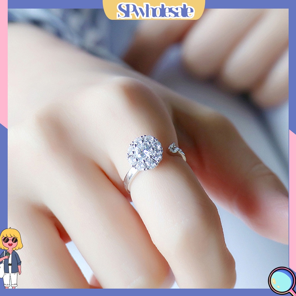 <SPwholesale> Nhẫn Hở Đính Đá Thời Trang Dự Tiệc Cho Nữ