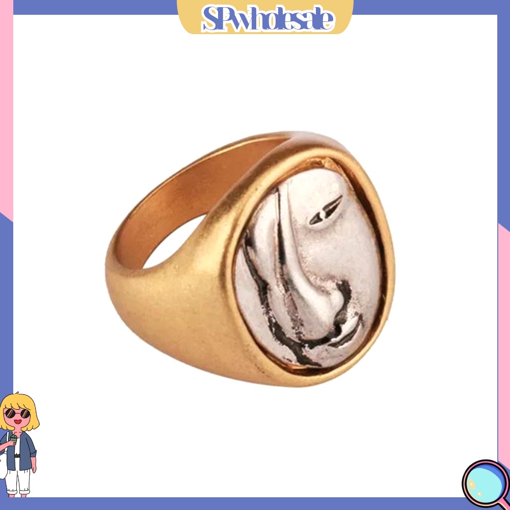 <SPwholesale> Nhẫn Hình Chân Dung Tròn Phong Cách Vintage Cho Nữ
