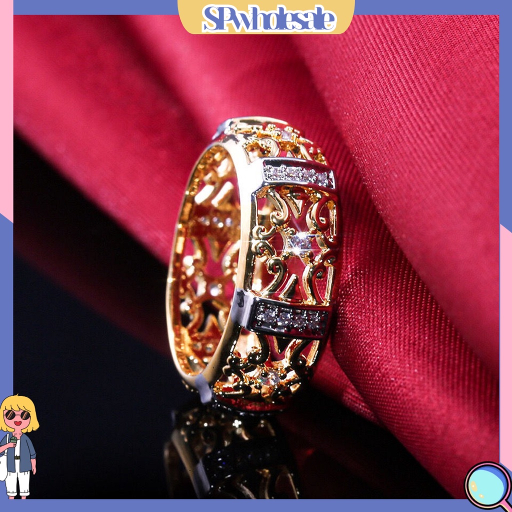 <SPwholesale> Nhẫn Đính Đá Thời Trang Phong Cách Vintage Dành Cho Nữ