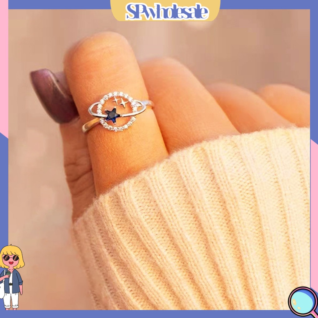 <SPwholesale> Nhẫn Cưới Mạ Điện Hình Hành Tinh Ngôi Sao Thời Trang Cho Nữ