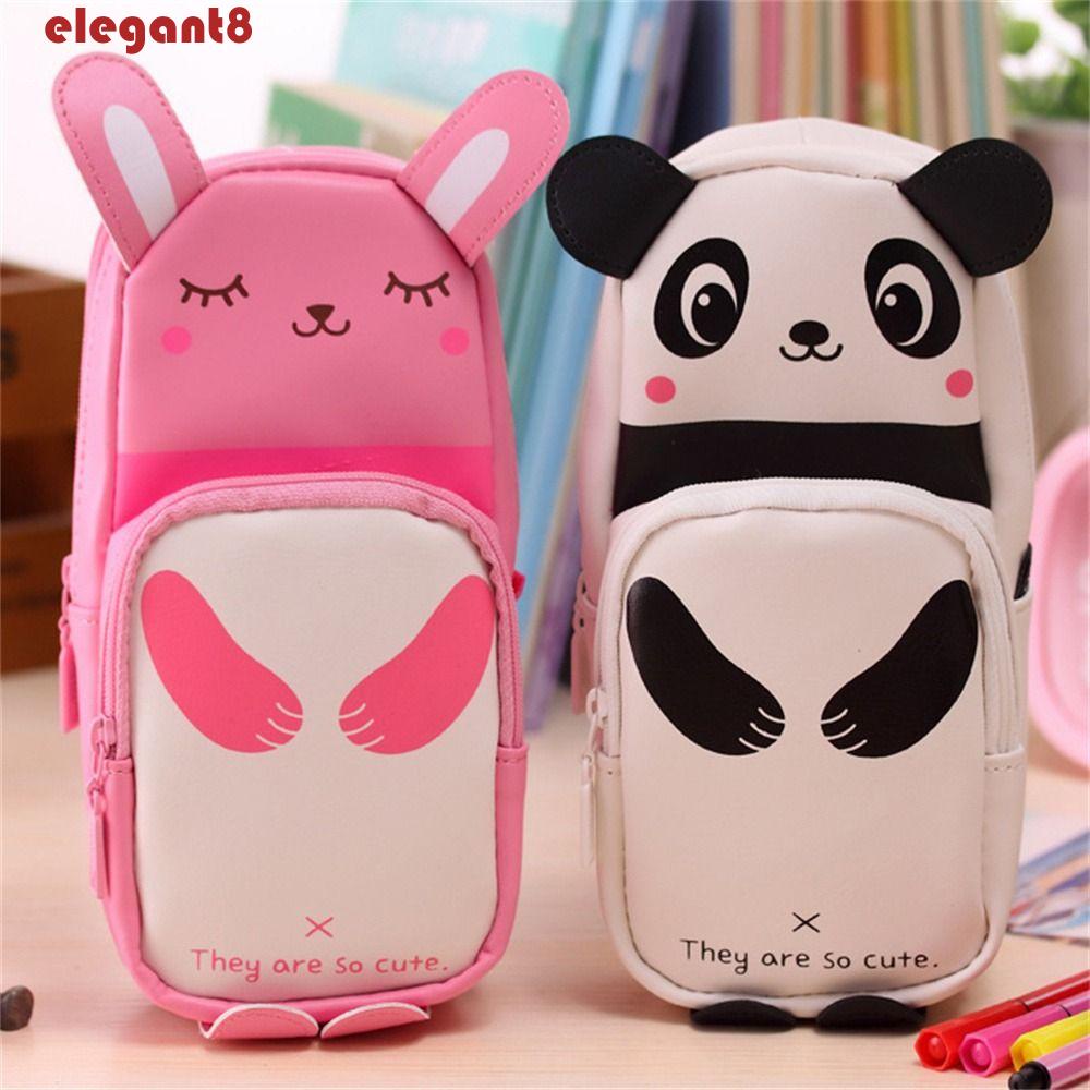 Túi Đựng Bút Bằng Da PU Chống Nước Có Khóa Kéo Xinh Xắn