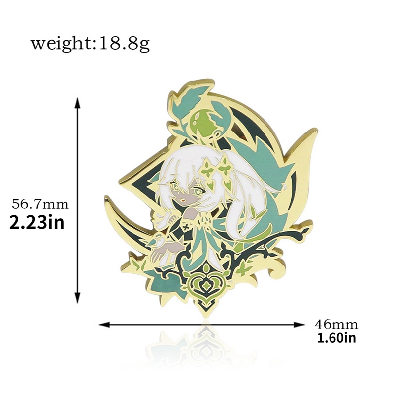 Ygt Ghim Cài Áo Kim Loại Tráng Men Hình Nhân Vật Nahida Nilou Diluc Yanfei Trong Game Genshin Va Chạm