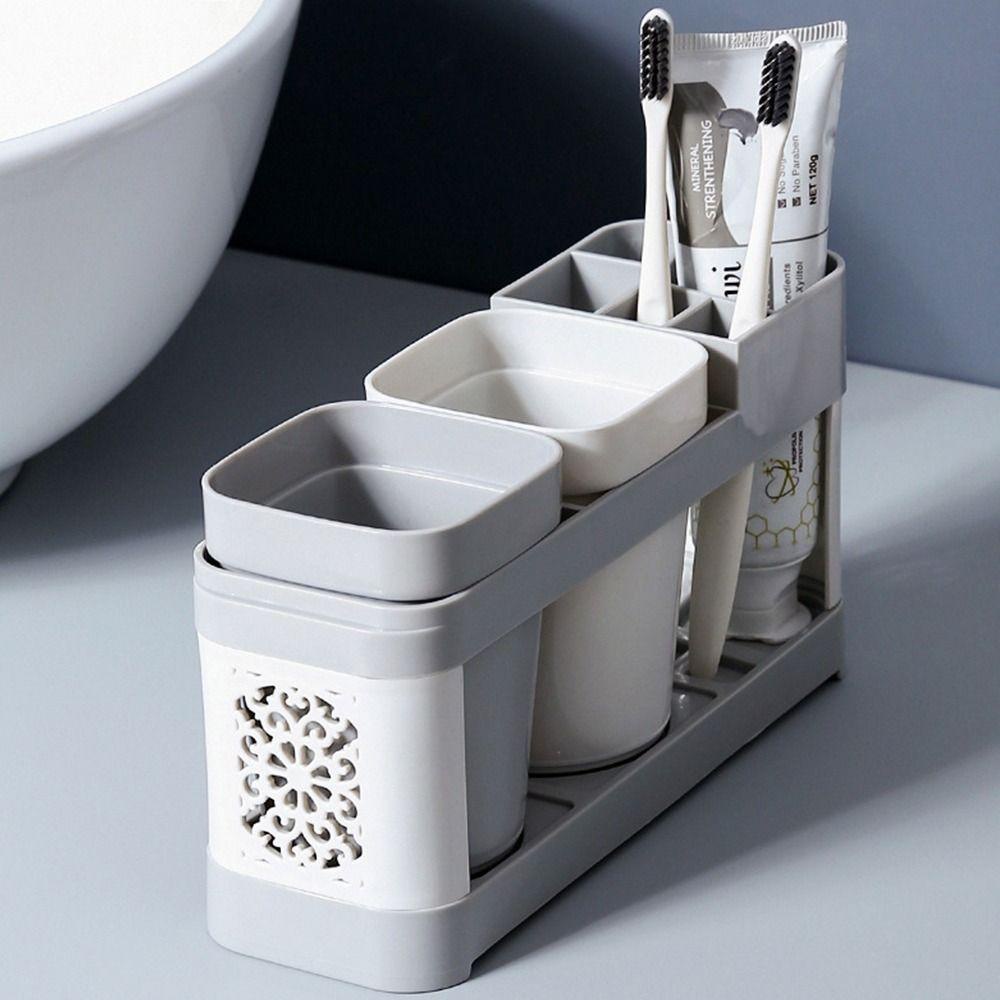 Giá Đỡ Bàn Chải Đánh Răng + Cốc Sắp Xếp Gọn Gàng 1