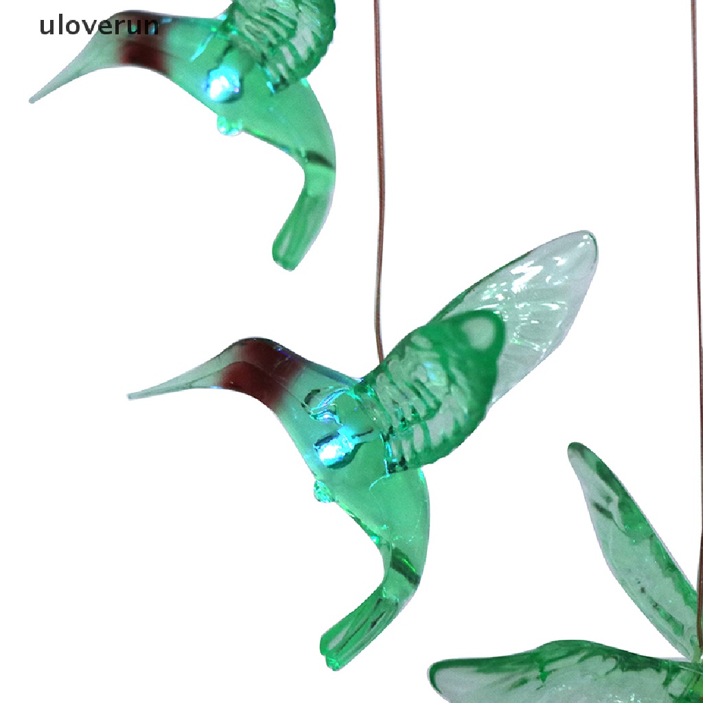 Uloverun Chuông Gió Hình Chim Ruồi Có Đèn led 7 Màu Sắc Sử Dụng Năng Lượng Mặt Trời Vn