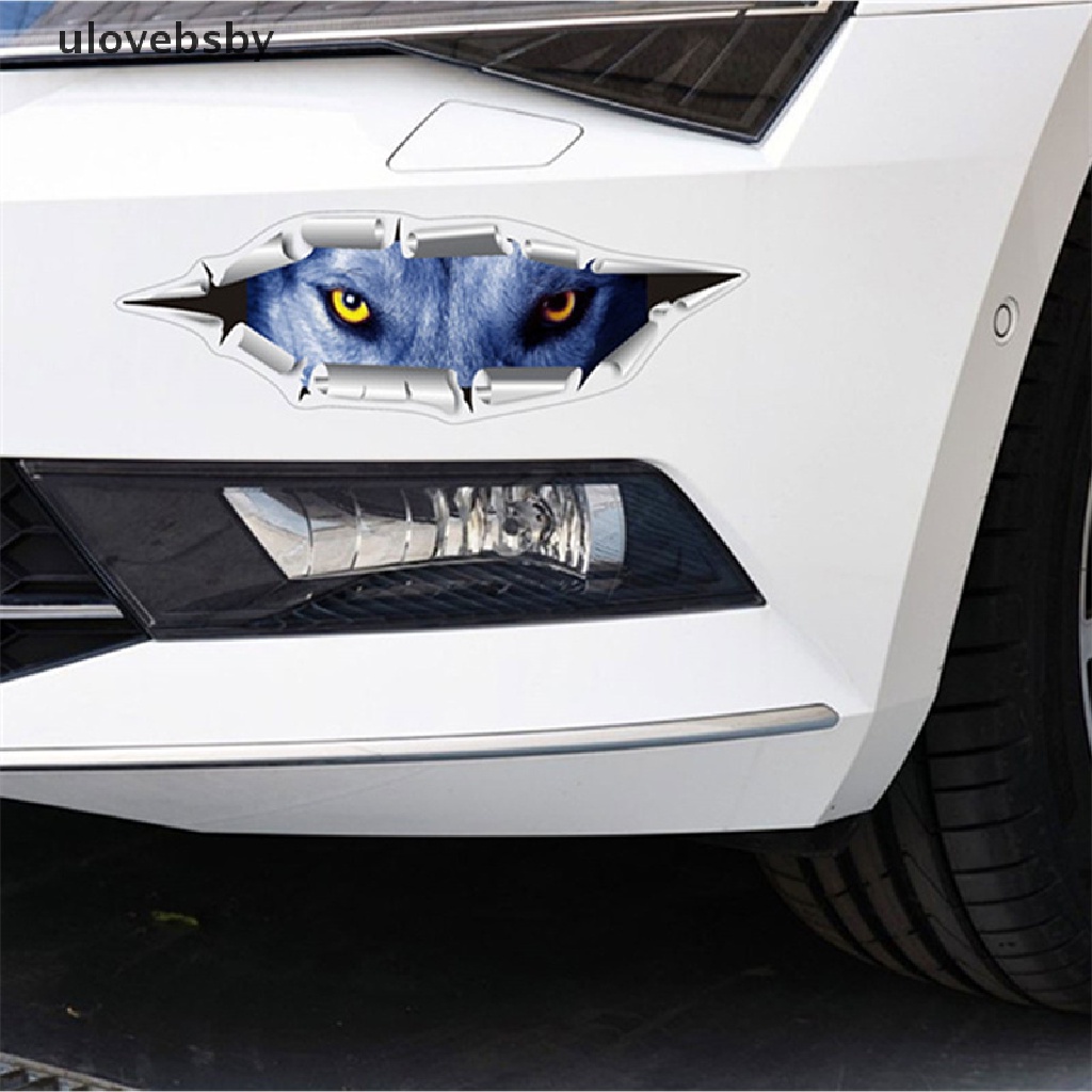 Sticker 3D Chống Thấm Nước Hình Đôi Mắt Mèo Ngộ Nghĩnh Trang Trí Xe Hơi