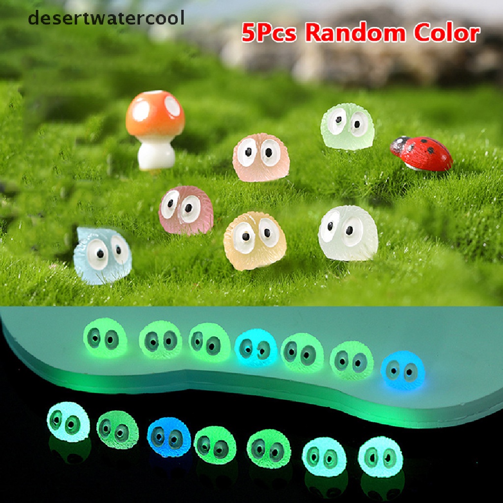 Set 5 Đồ trang trí Bù Nhìn Mini Màu Đen Dạ Quang Trang Trí Tiểu Cảnh