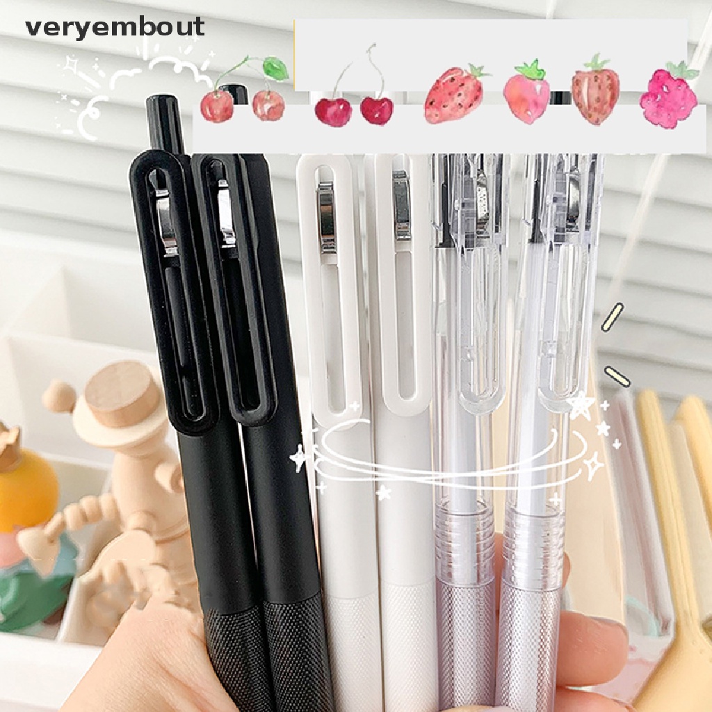 Set 6 Bút Bi Mực Đen Ngòi 0.5mm