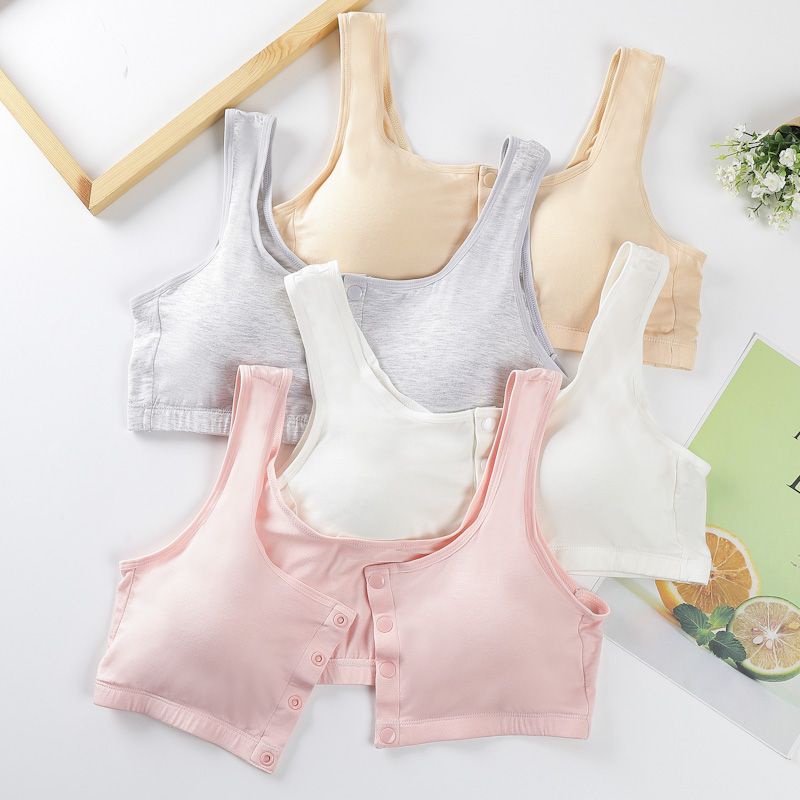 Áo Ngực Cotton Không Gọng Cài Khóa Trước Nâng Ngực Plus