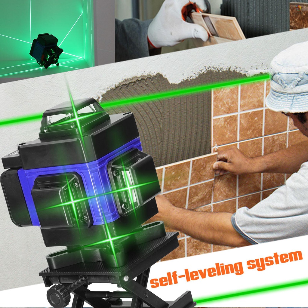 Đèn Laser Đa Năng 4D 16 Đường 3 Cấp Độ 4D Chất Lượng Cao° Máy Cân Bằng Pin Lithium Tự Điều Chỉnh Chuyên Dụng