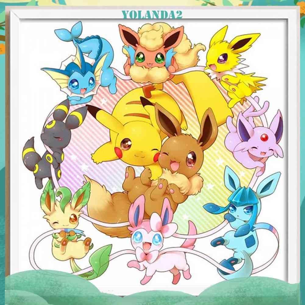 Toàn Bộ Bộ Tranh Thêu Chữ Thập 11CT Hình Pokemon