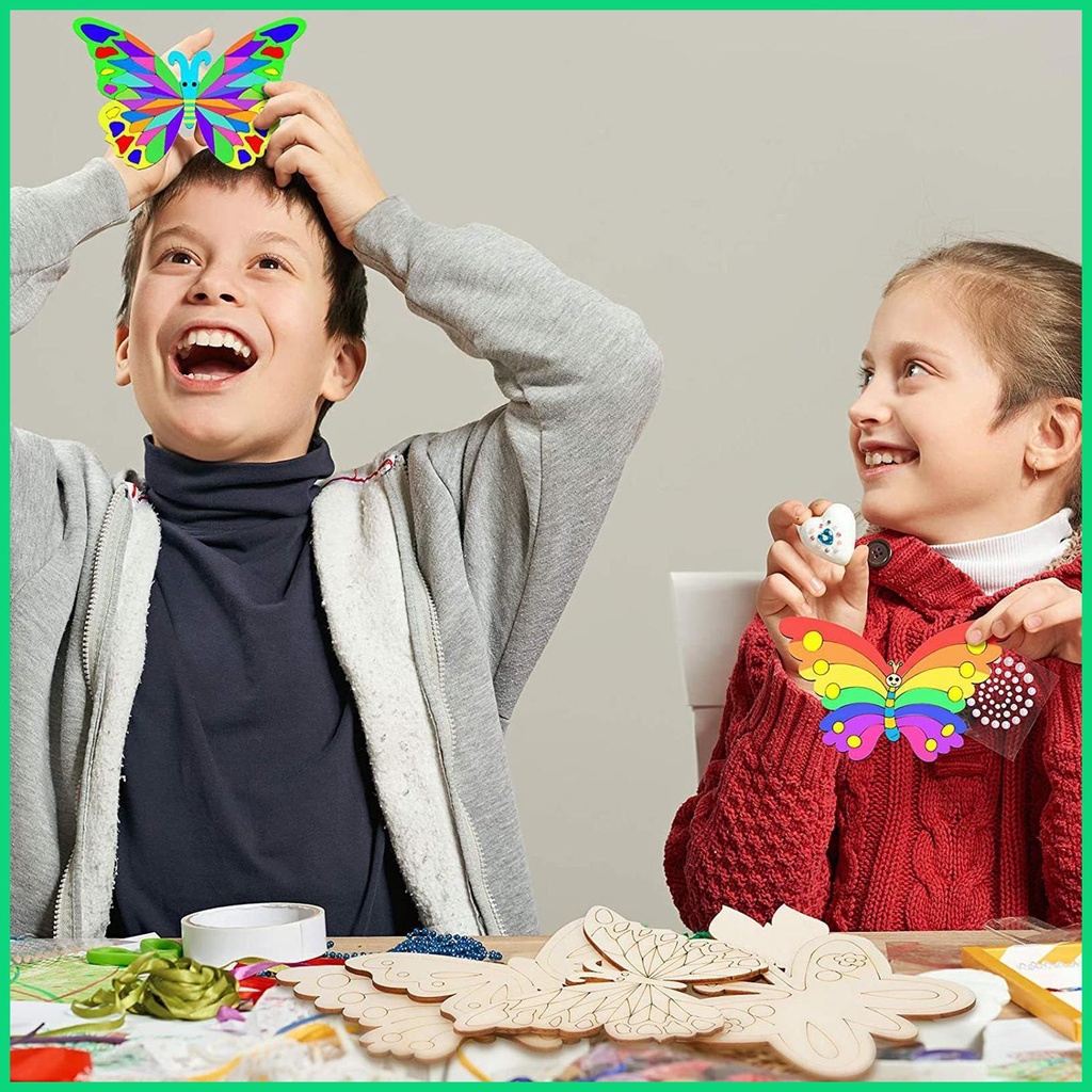 Set 25 Lát Bướm Rỗng Chưa Hoàn Thành Dùng Để Làm Đồ Thủ Công DIY Jowvn