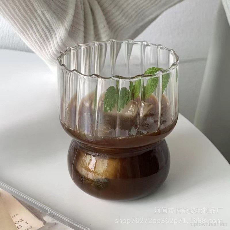 Cốc Thủy Tinh Uống Sữa Tráng Miệng An Toàn Dễ Sử Dụng