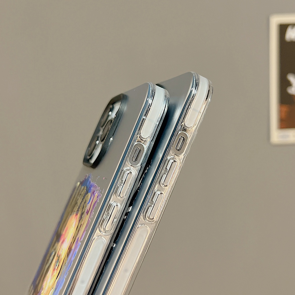 Ốp Điện Thoại TPU Mềm Họa Tiết Tranh Sơn Dầu graffiti Cho iphone 13 14 12 11 pro max