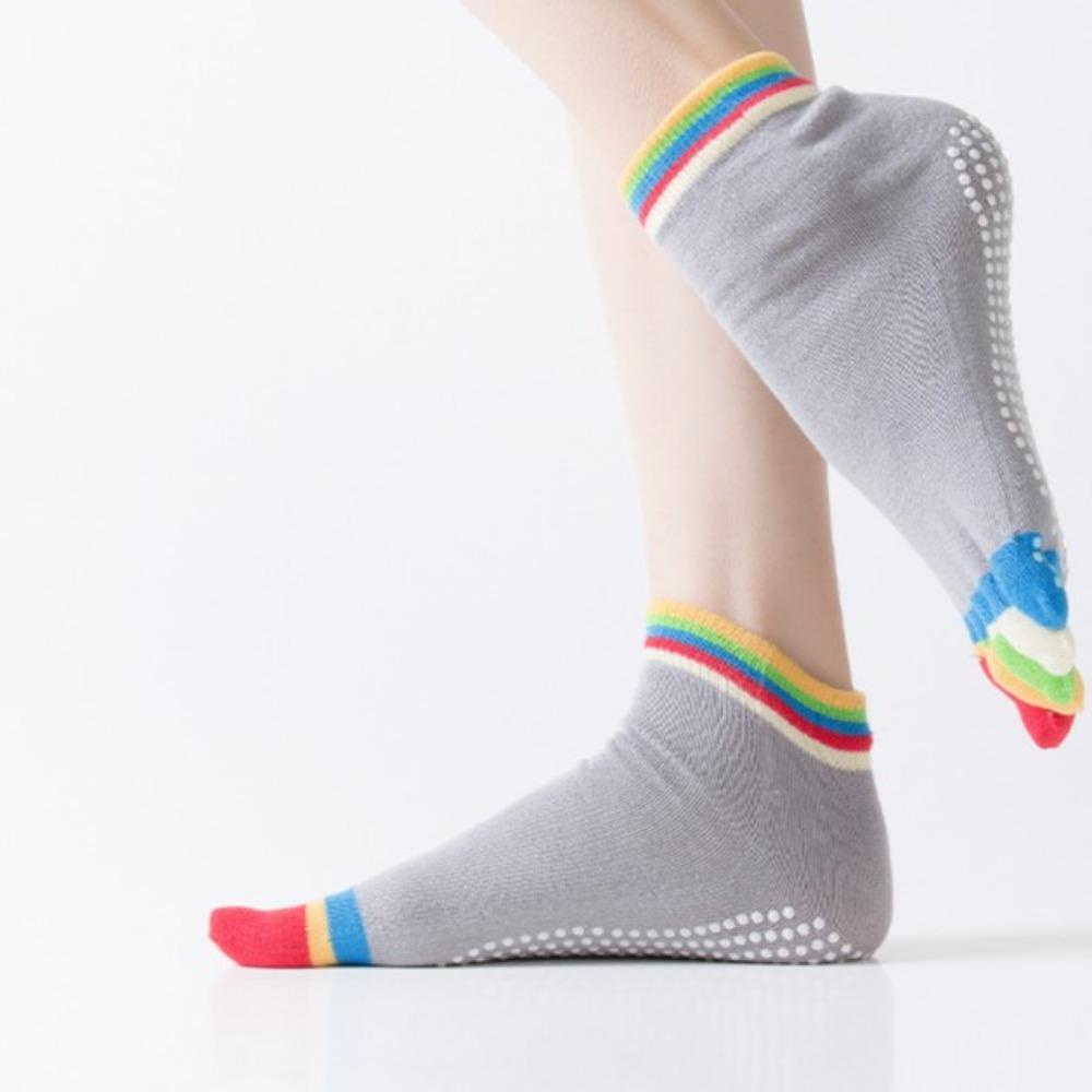 DANES Vớ Cotton Cổ Cao Họa Tiết Chấm Bi Bằng Silicone Thoáng Khí Chống Mòn Thời Trang Cho Nữ