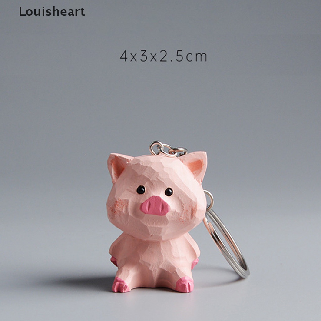 Louisheart Móc Khóa Hình Chú Heo Nhỏ Chạm Khắc Thủ Công Tinh Xảo Sáng Tạo Để Bàn Trang Trí Ba Lô / Móc Khóa