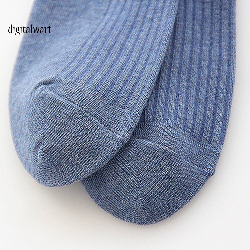 Kỹ Thuật Số| 1 Đôi Vớ Cotton Co Dãn Thoáng Khí Màu Sắc Đơn Giản Cho Nam