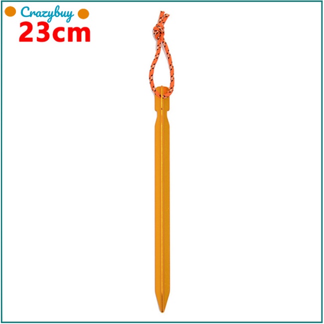 Cr Cọc Dựng Lều Hình Chữ V Ba Mặt Bằng Hợp Kim Nhôm Siêu Nhẹ 23cm (Kèm Dây)