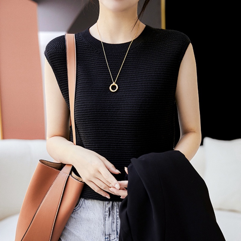 Áo Dệt Kim Yangzi Ba Chiều Rỗng Nhẹ Ba Chiều Trong Suốt Đa Năng Bl