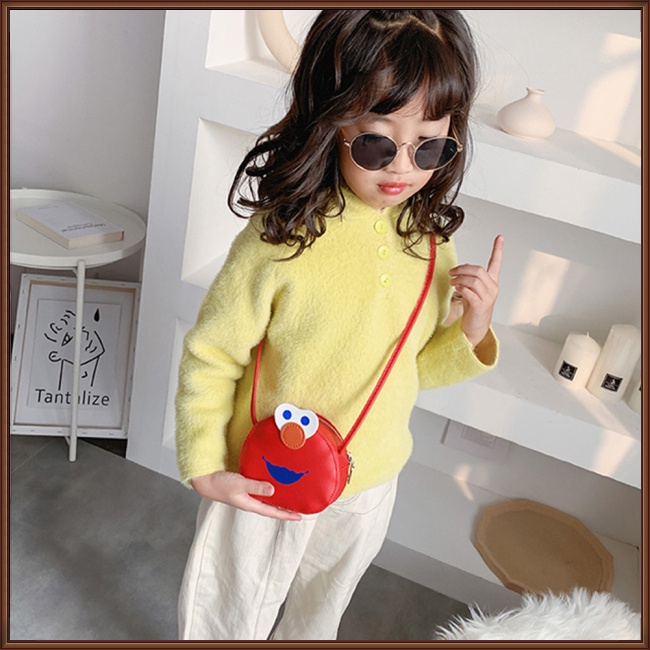 Túi Đeo Chéo Vai Mini Bằng Da Pu Có Khóa Kéo Thời Trang Sành Điệu Cho Trẻ Em