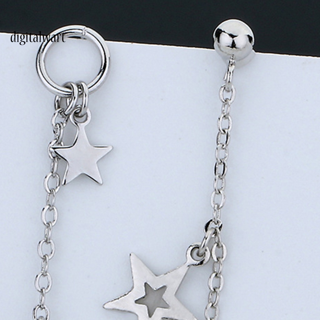 Kỹ Thuật Số| 1 Đôi Bông Tai Dáng Dài Mặt Ngôi Sao Phối Tua Rua Màu Sắc Ngọt Ngào Thời Trang