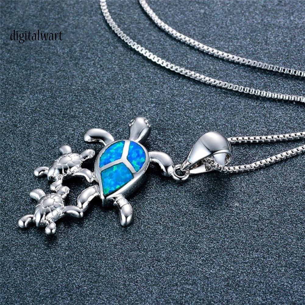 Kỹ Thuật Số| Vòng cổ HợP Kim HìNh RùA ĐíNh NgọC MắT MèO Dễ Thương