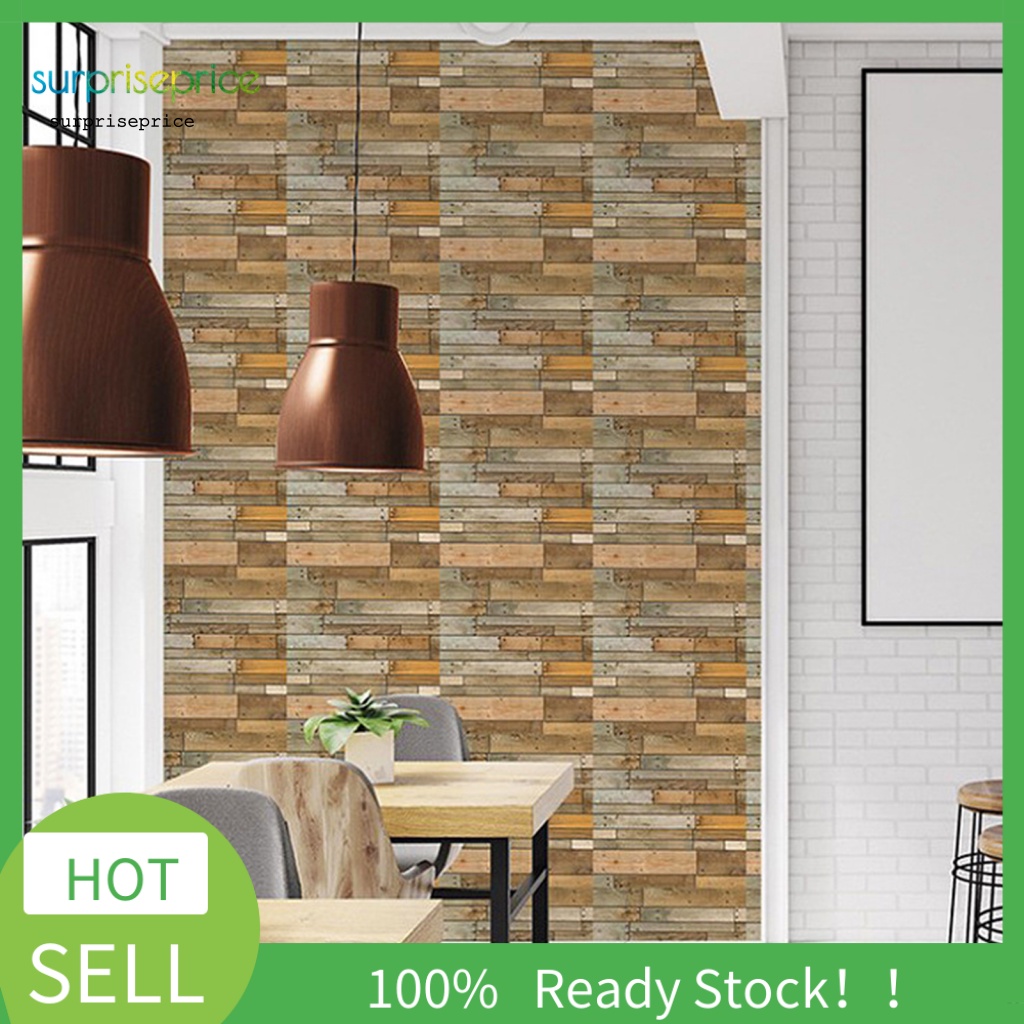 Giấy Dán Tường Họa Tiết Gạch 3D Chống Nước Trang Trí Nhà Cửa