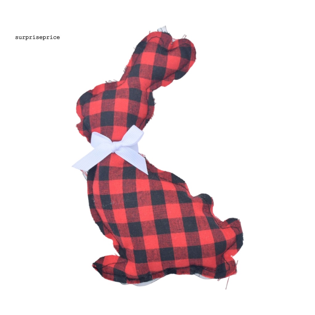 Spa Thỏ Nhồi Bông Bằng Vải Cotton PP Đính Nơ Ruy Băng Thủ Công Đáng Yêu Trang Trí Lễ Phục Sinh