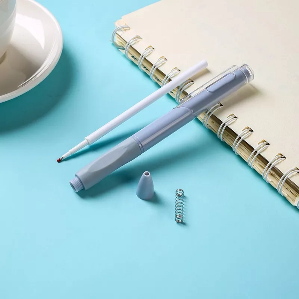 PVN59042 Bút Bi Mực Đen Ngòi 0.5mm Thiết Kế Đơn Giản Cho Học Sinh