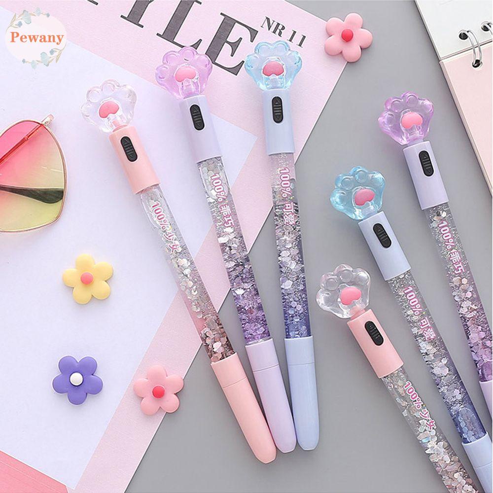 Bút Gel Có Đèn LED In Họa Tiết Hoạt Hình Dễ Thương Dành Cho Trường Học/Văn Phòng|Bút Đèn Long Lanh
