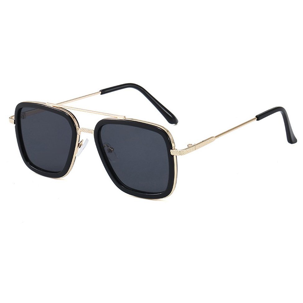 Semi Metallic Trend Sunglasses Nasal Brace Firm Hinge Texture Mirror Leg