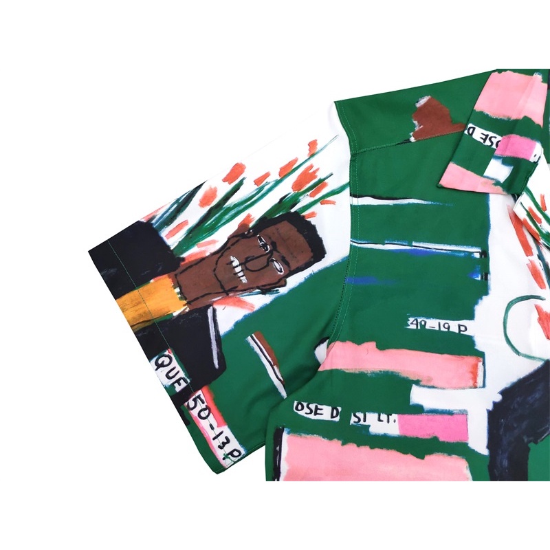 Wa-cko &amp; MA-RIA &amp; - Áo Sơ Mi Unisex Thời Trang Hawaiian Graffiti Basquiat Cổ Điển