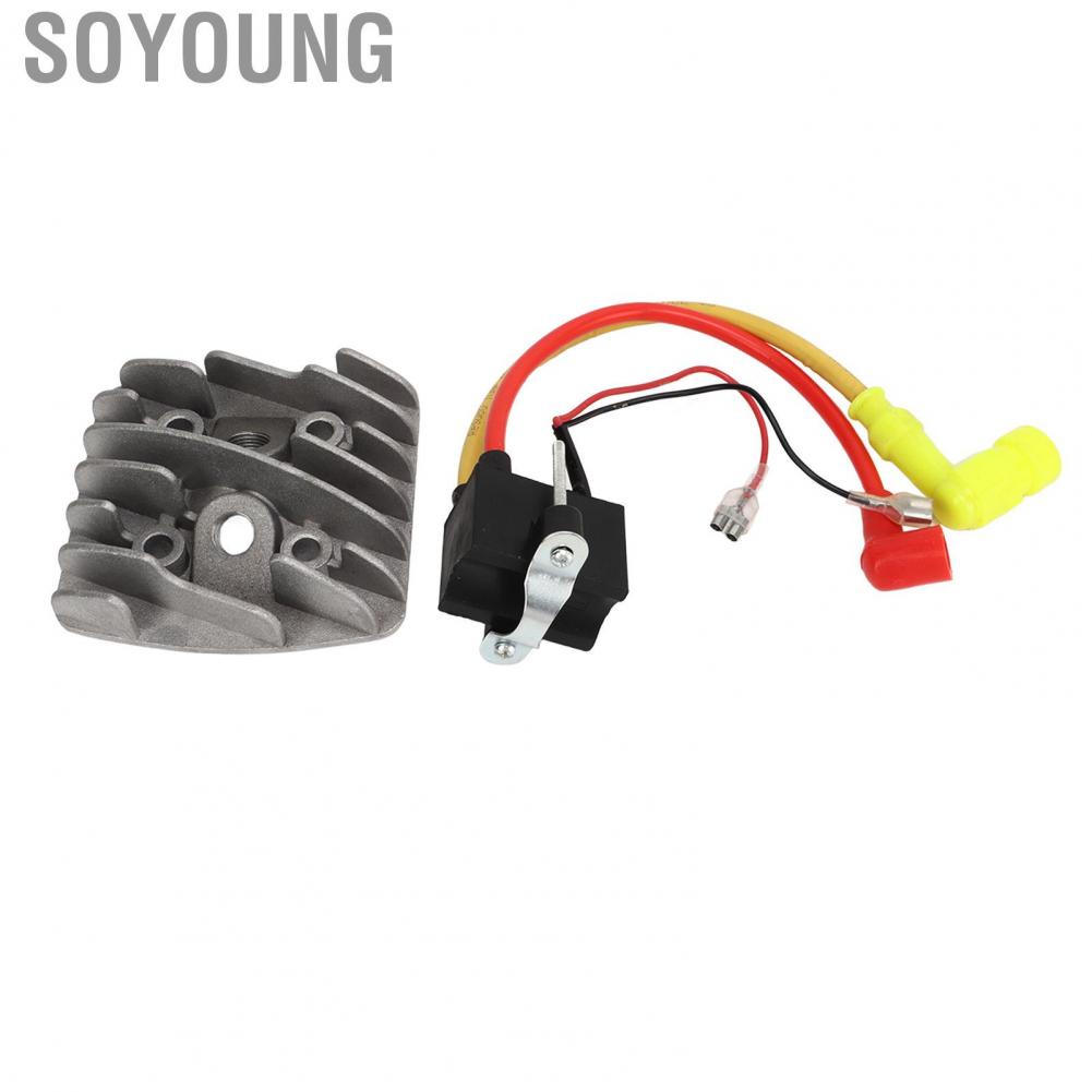Soyoung Engine Cylinder Cover  Motorized Bicycle Ignition Coil Perfect Fit Stable Performance Durable  for 2 Stroke Engine Motorized Bike