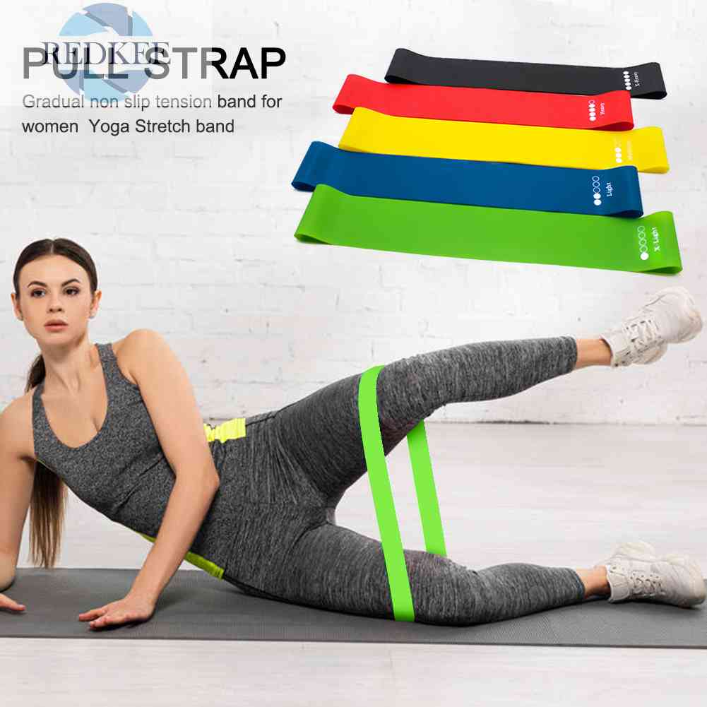 Set 5 Dây Đai Co Giãn Bằng TPE Dùng Để Tập Yoga / Thể Hình