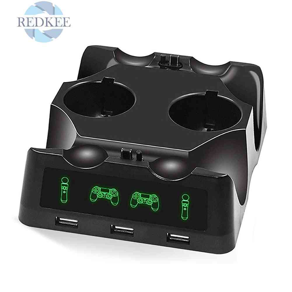 Giá Đỡ + Chuôi SạC 4 Trong 1 Cho Tay CầM Chơi Game PS4 + PS